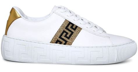 versace white sneakers women|Versace greca sneakers white.